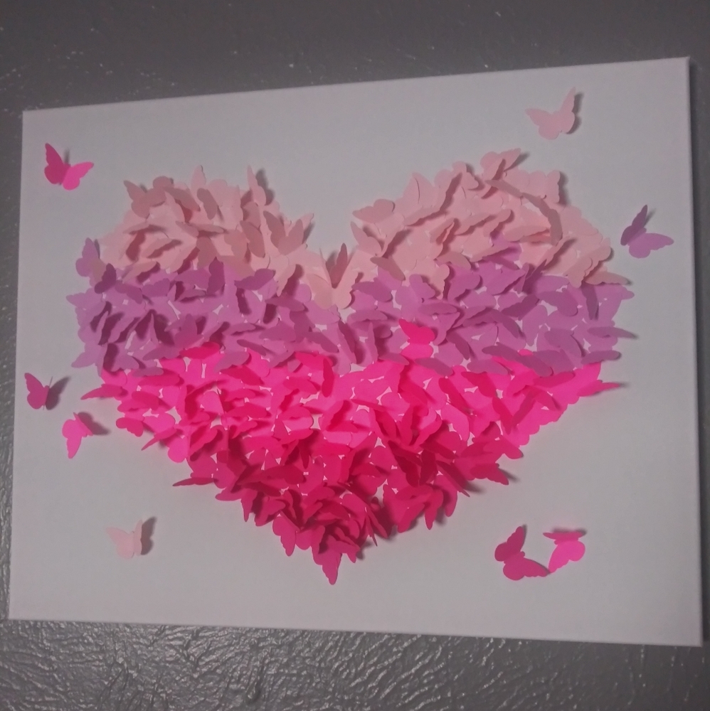 3D butterfly canvas